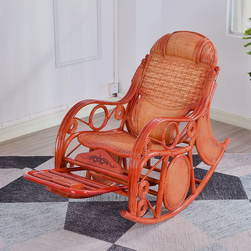 Modern Rocker Chair Pure Color Wooden Rocking Chair for Living Room