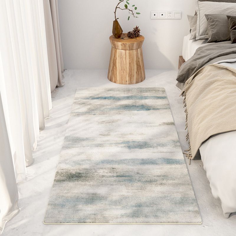 Grey Modern Carpet Polyester Graphic Carpet Non-Slip Backing Carpet for Living Room