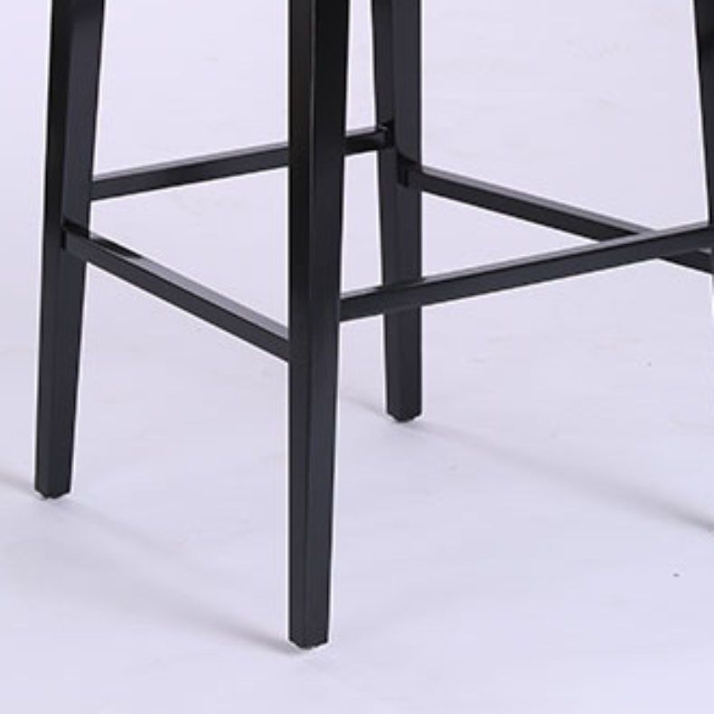 Industrial Solid Wood Bar Stools Living Room Counter Chairwith Footrest