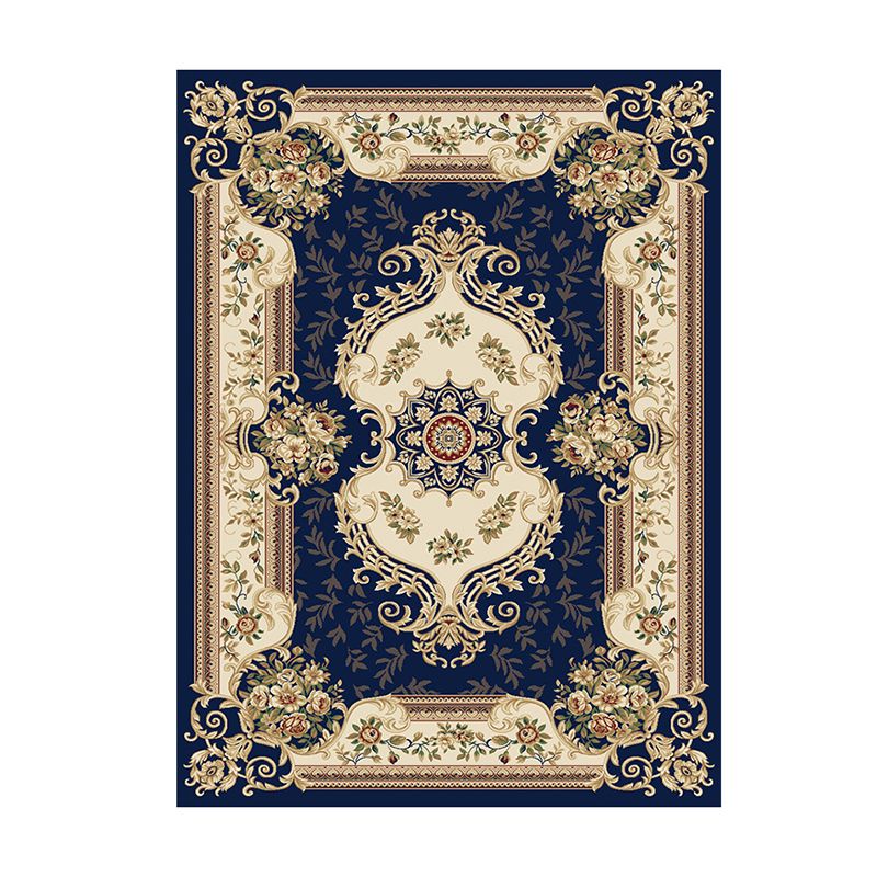 Traditionele polyester gebied Rug retro bloemenpatroon tapijt tapijt tapijt niet-slip steun voor woningdecoratie