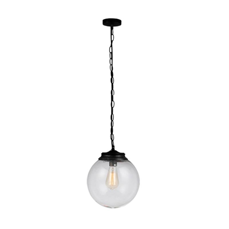 Lampada a sospensione singola in ferro laccata nella luce a sospensione in vetro in stile in stile conciso industriale