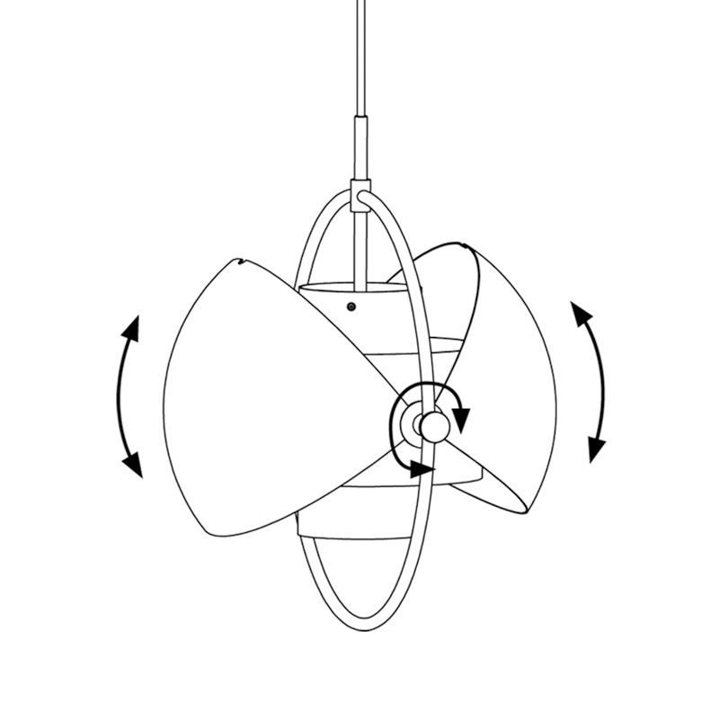 Deformierbares Design kreatives hängendes hanges leichte postmoderne Stil Single Lampe Suspension Anhängerlampe für Schlafzimmer