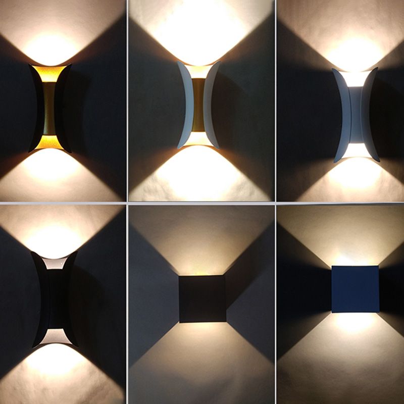 Moderner minimalistischer Stil nach oben und unten LED Wandleuchte Metal 2 Lichter Wandleuchten