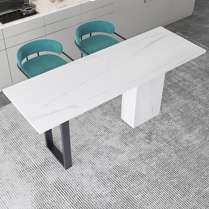 Industrial 1/2/3 Pieces Sintered Stone Bar Table Set Rectangular Counter Set