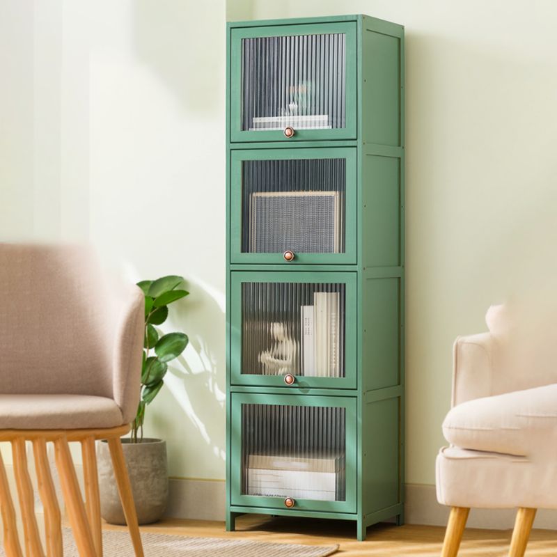 Rectangular Wood Cabinet, Modern Accent Chest with Acrylic 4/5 - Door