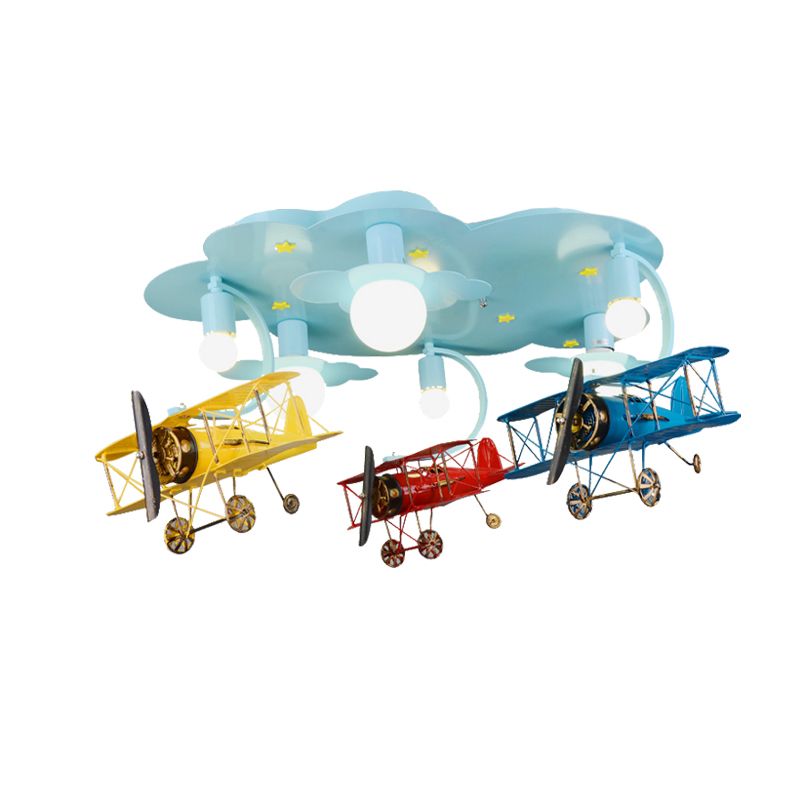 Cloud & Glider Semi Flush Mount Light Plafonnier contemporain cool pour la maternelle