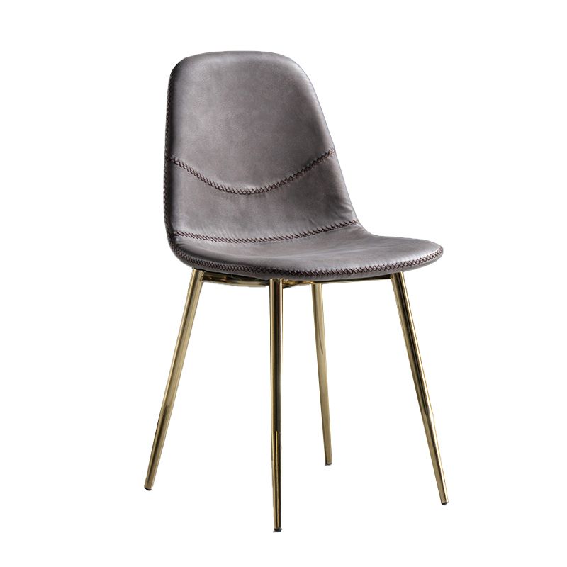 Chaise de salle à manger en métal de style Glam, chaises sans accoudoirs latérales pour cuisine