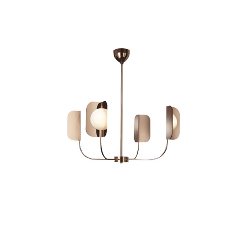 Luz de colgante de techo de metal starburst lámpara de oro rosa nórdica colgante de colgantes para sala de estar