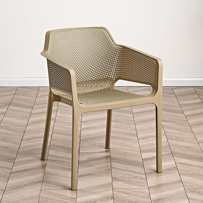 Designer Style Arm Chair Plastic Cross Back Side Chair for Restaurant