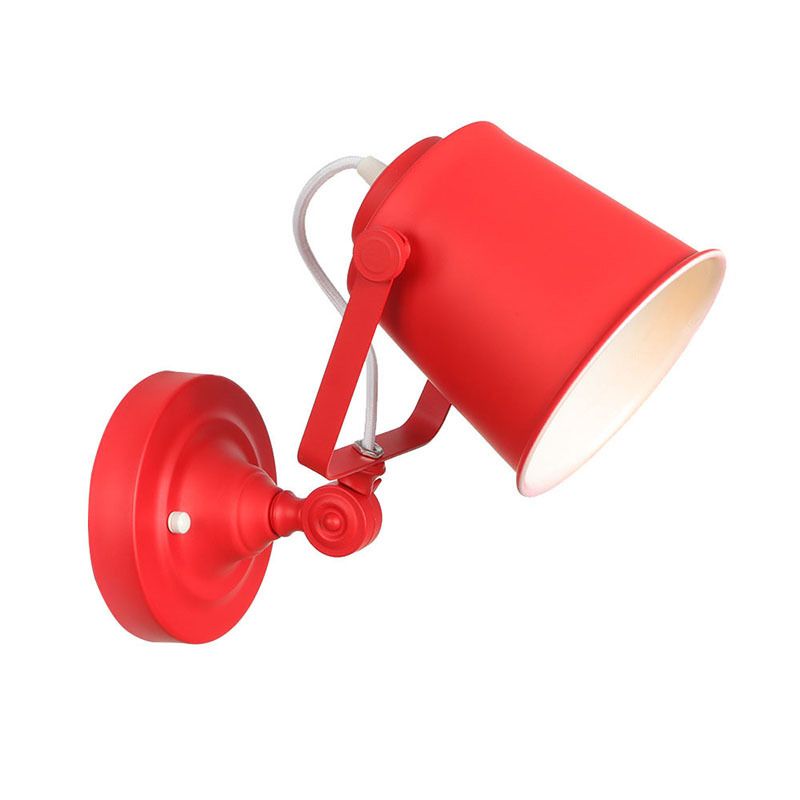 Simplicidad moderna Estilo de la lámpara de pared de macarrones Mango Diseño ajustable Ajuste de metal Luz de metal para dormitorio