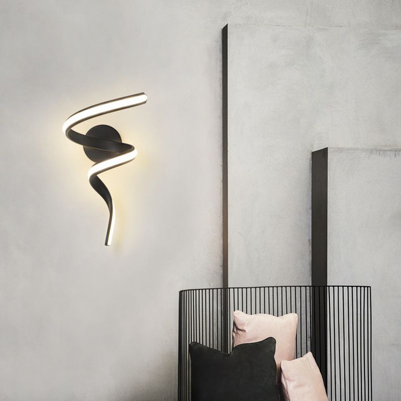 Strip Shape Wall Lamp Modern Wall Mount Lamp with Silica Gel Shade for Bedroom