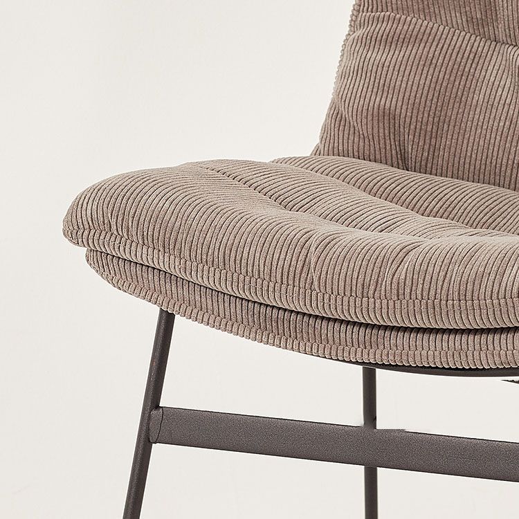 Chaises de salle à manger de style contemporain Chaises d'appoint de cuisine sans accoudoirs avec pieds en métal (Ensemble de 2)