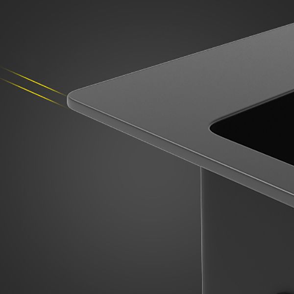 Kitchen Sink Ceramic Rectangular Faucet Pull-out Black Kitchen Sink