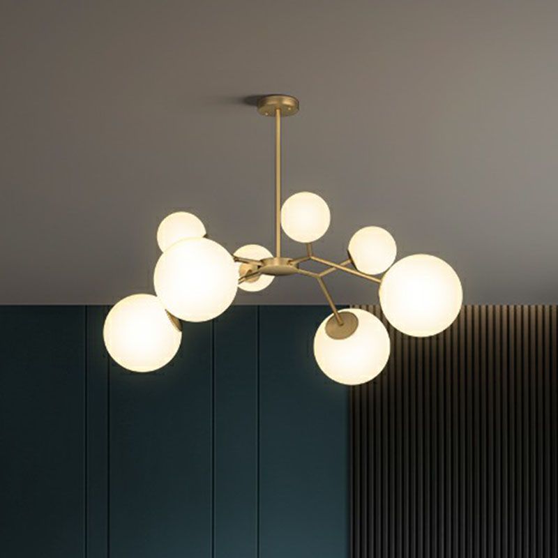 Camino de vidrio Molecular Molecular Postmodern Style Pends Lighting Lighting en oro