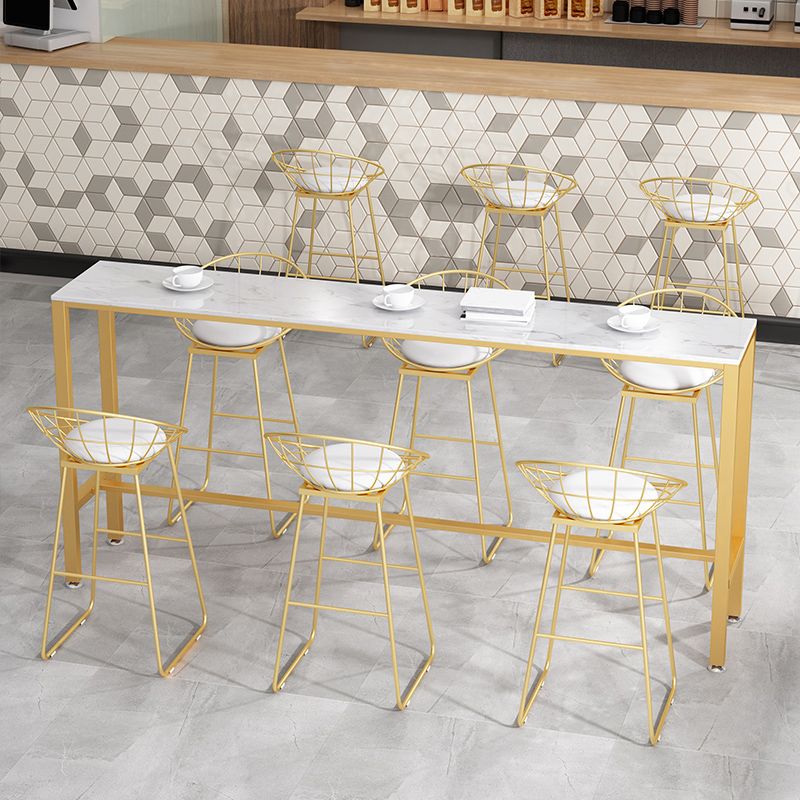 1/7 Pieces Bar Stool and Table Set Modern Pub Table Set for Dining Room