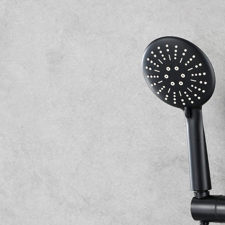 Modern Black Shower System Rain Massage Jet Lever Handle  Shower Trim