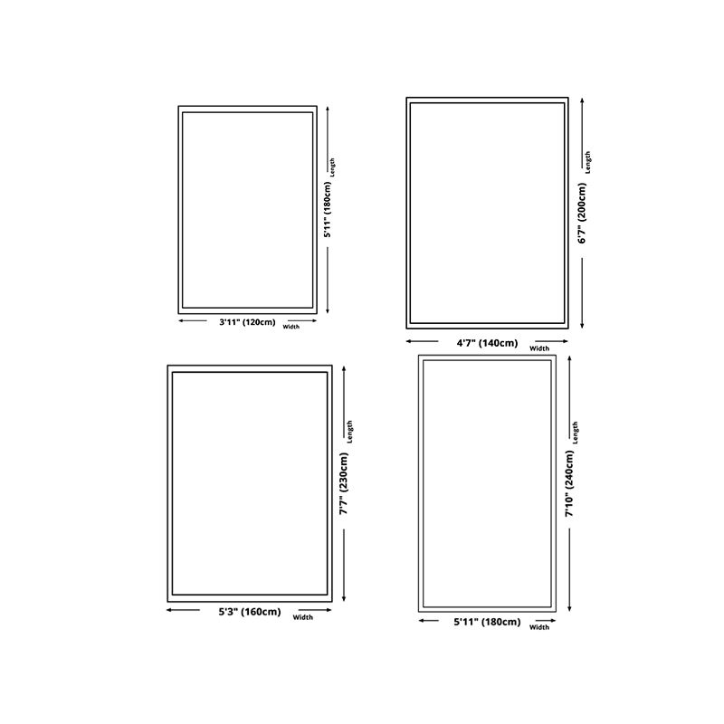 Modern Style Beige Rug Rectangle Shape Stain Resistant Rug for Home Decor