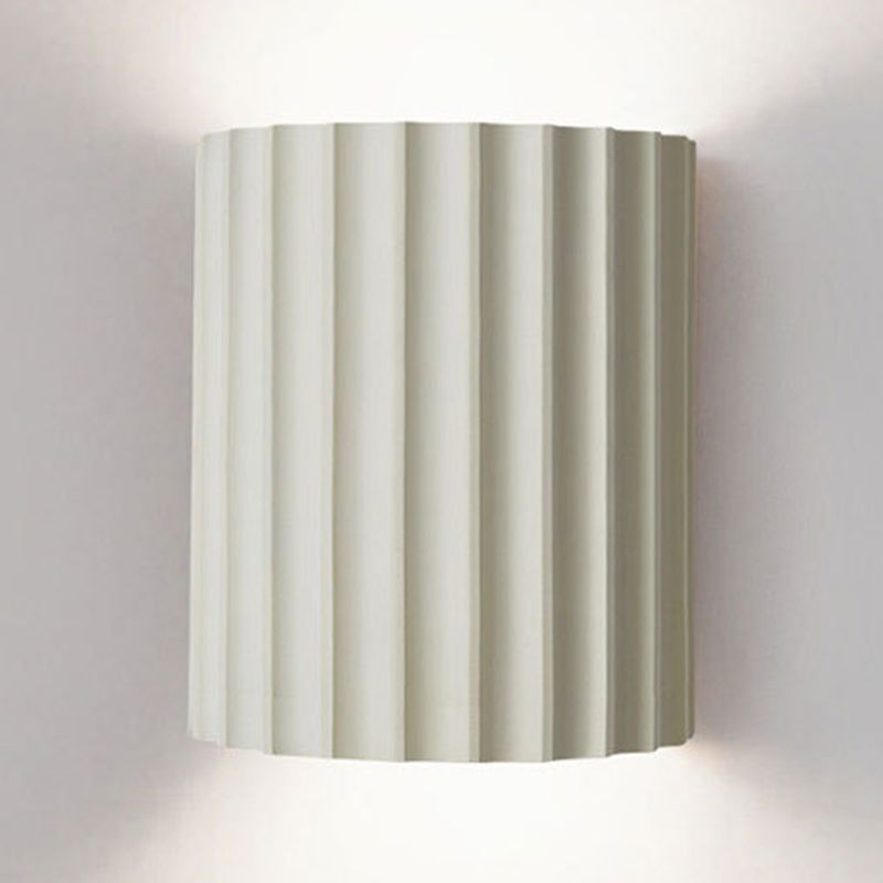 Resin Half Cylinder Shape Wall Sconce Modern Style 2 Lights Wall Light Sconce