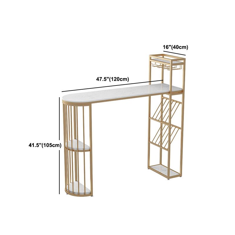 1/2/3 Pieces Marble Bar Table Set Matte Finish Bar Stool and Table Set