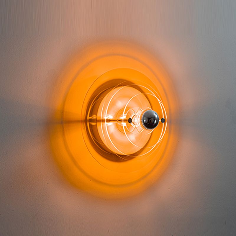 Creative Postmodern Round Sconce Lamp Acrylic 1-Light Staircase Wall Light Fixture