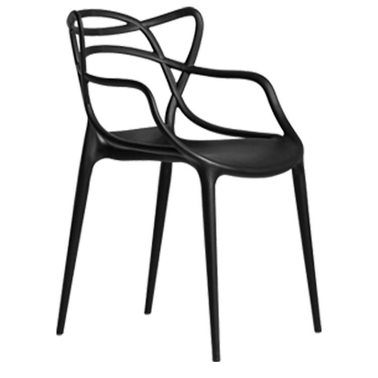 Scandinavian Stackable Dining Chairs Plastic Armless Dining Side Chair