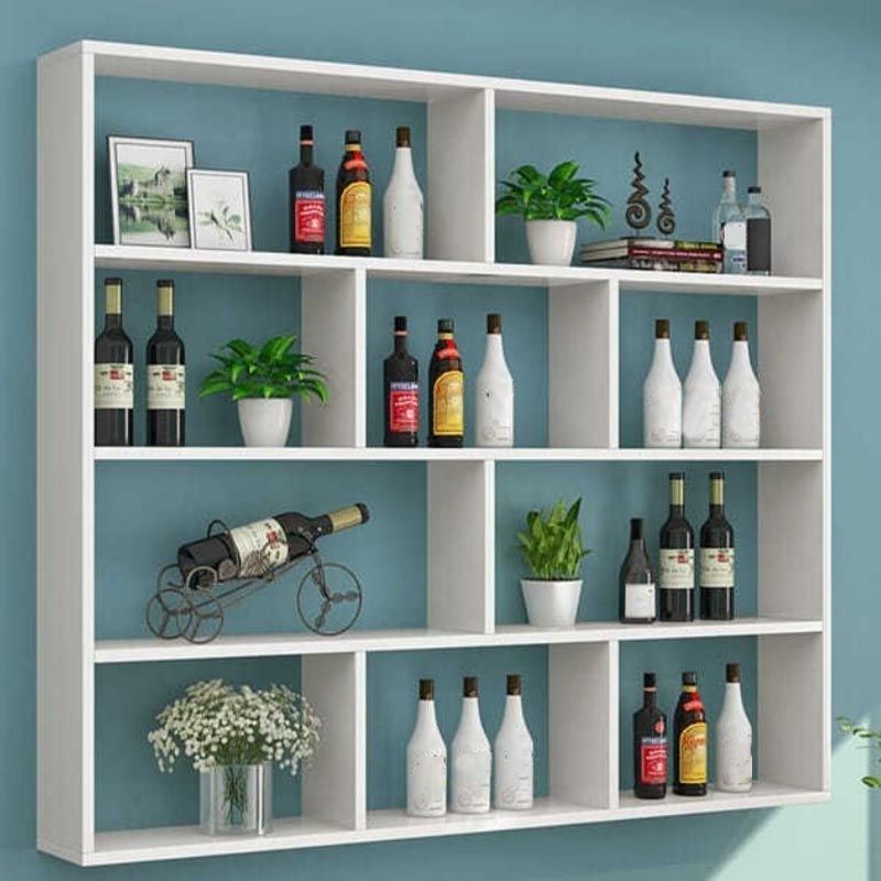 Modern Wall Mounted Bottle Wine Rack Manufactured Wood Wine Bottle Holder