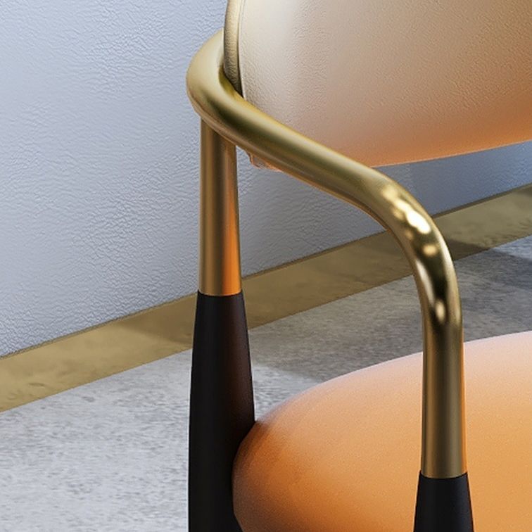 Contemporary Kitchen Dining Chair Black Legs Upholstered Arm Chair