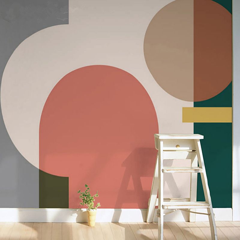 Full Size Wall Covering Unique Novelty Irregular Geometries Wall Mural in Multi-color