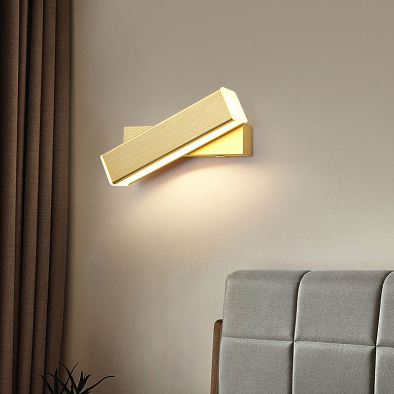 Luz de pared de pared giratoria interior nórdica lámpara de montaje de pared LED de estilo simple