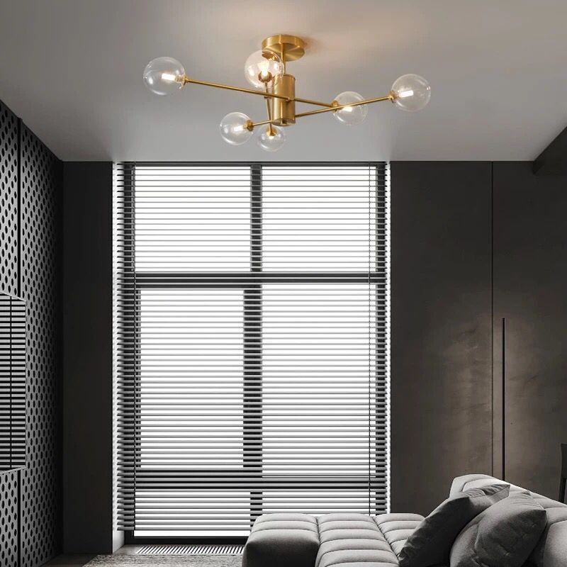 Moderne lampade da incasso Lampada da incasso in vetro globo in oro per soggiorno