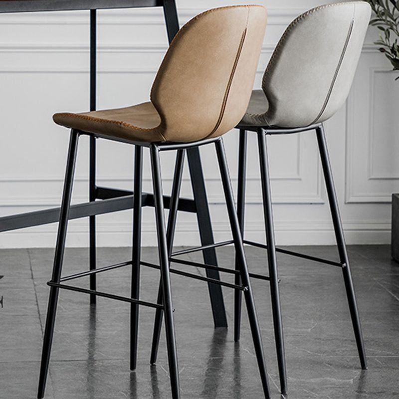 Zeitgenössischer Barhocker aus Kunstleder, 41,5 Zoll, Barhocker für den Innenbereich (2er-Set)