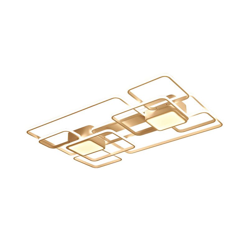 Square and Block Acrylic Ceiling Light Modern LED 18 "/21.5" /25.5 " Wide Flush Light in Warm / White / Natural Light