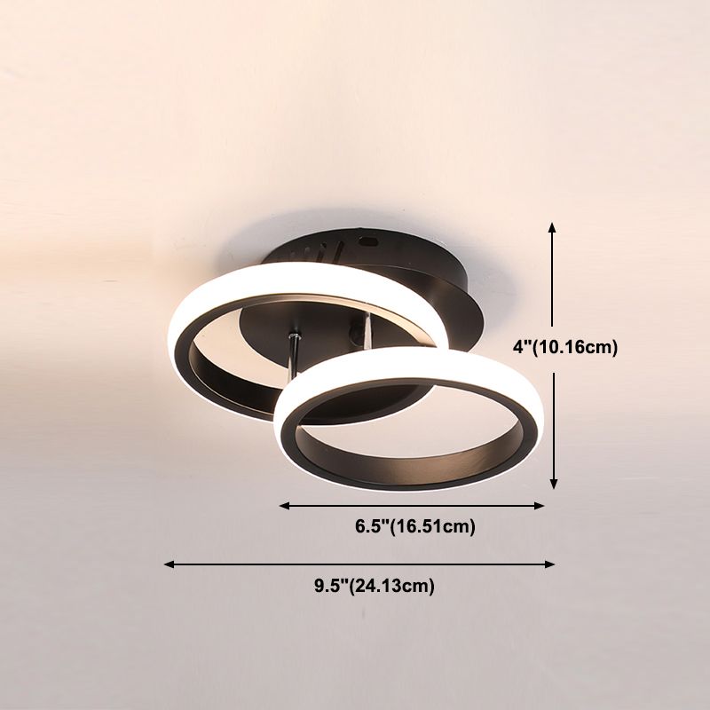 Modern Style Geometry Shade Ceiling Light Metal 2 Headed Ceiling Light for Restaurant