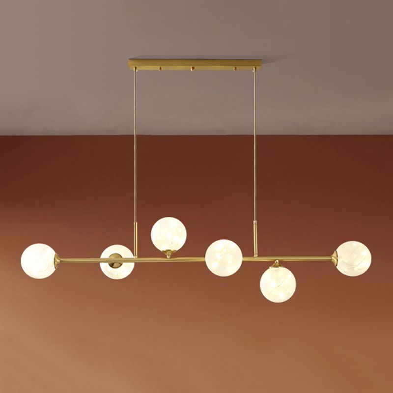 Zeitgenössische Küche Anhänger Lichter linear klare Glasinselbeleuchtungsideen