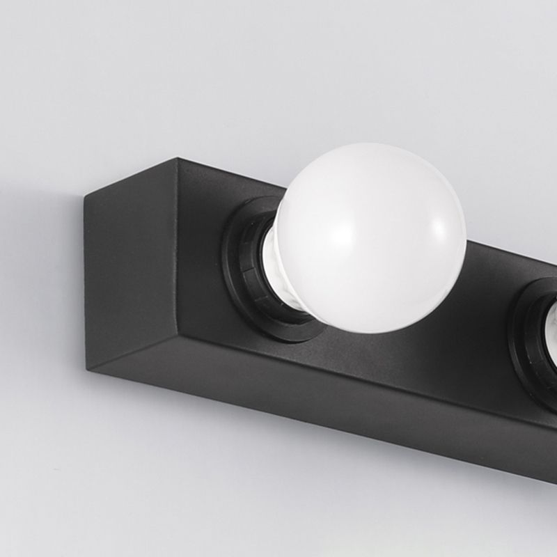 Metall Rechteck -Wand montiert Licht zeitgenössischer Stil schwarzer Wandleuchtenbeleuchtung