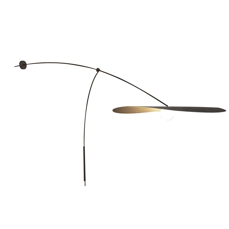 Nordic Style Metal Wall Light Long Arm 1 Light Wall Sconce for Dining Room