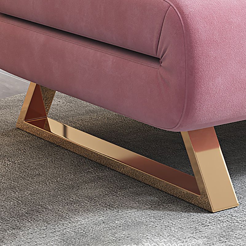 31" Wide Glam Futon Sofa Bed Pink Folding Futon Sleeper Sofa