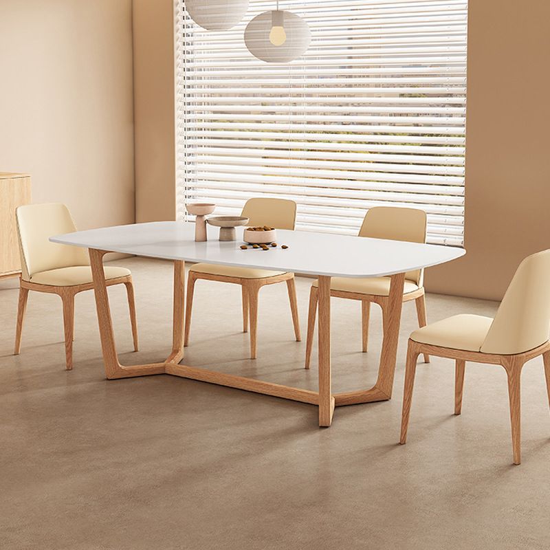 Simplicity Kitchen Dinner Table Rectangle 4 Legs Dining Table