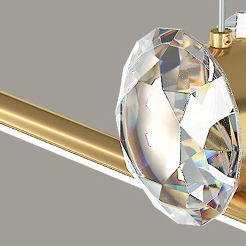 Linear Island Lights Contemporary Metal Island Lighting Fixture for Kitchen