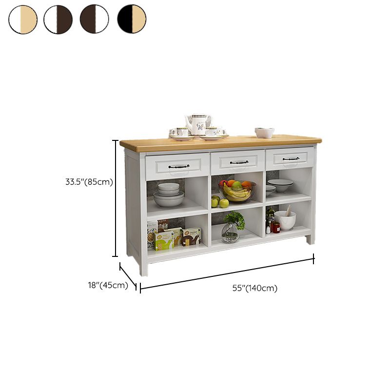Modern Simple Home Dining Kitchen Island Table Rectangular Prep Table