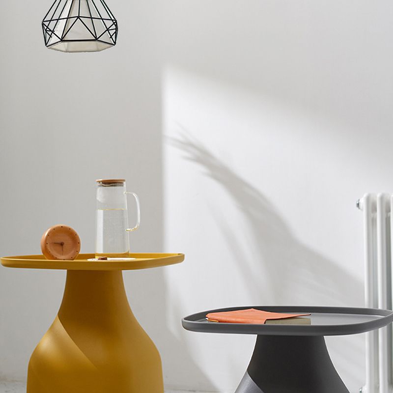 1 Single Modern Plastic Round Coffee Table Pedestal Cocktail Table