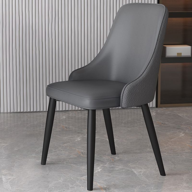 Metal Modern Dining Side Chair with Color Cushion Parsons Chair for Home