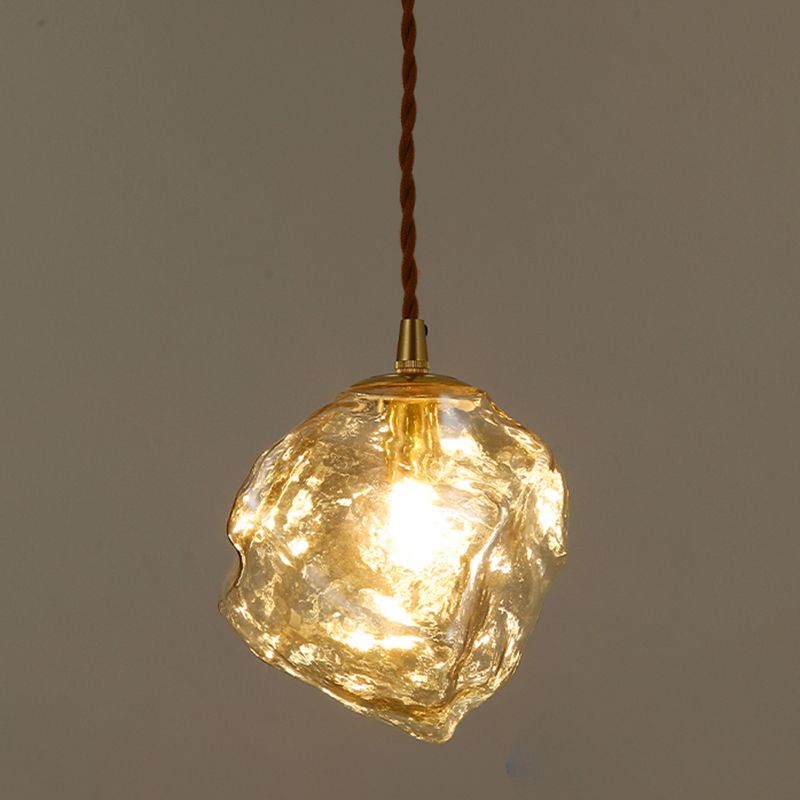 Glass Shade Hanging Light Modern Household Pendent Lighting Fixture for Dining Room