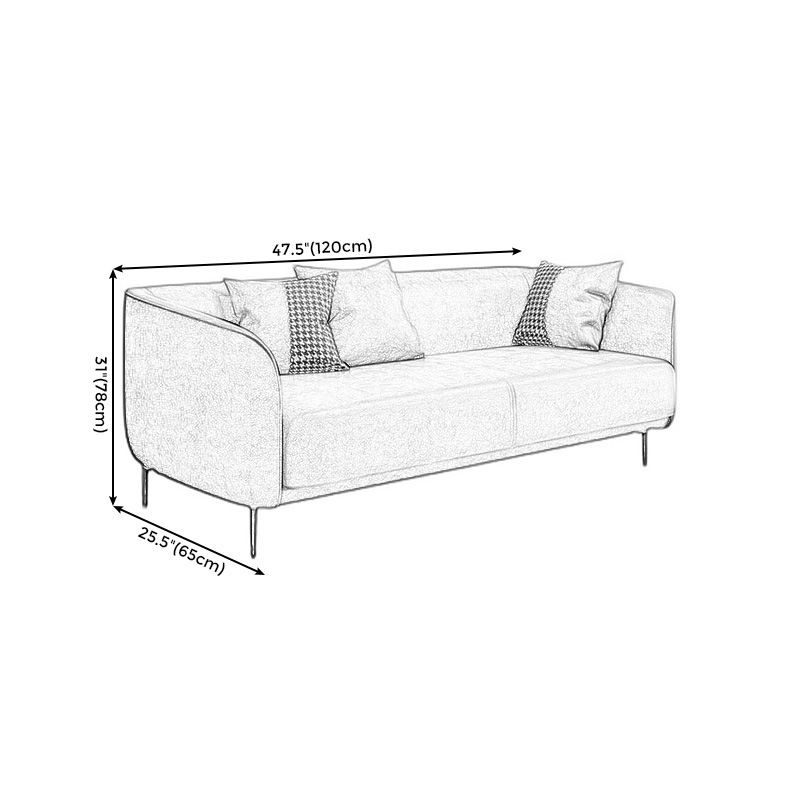 Contemporary Tight Back Sofa with Tuxedo Arms for Living Room