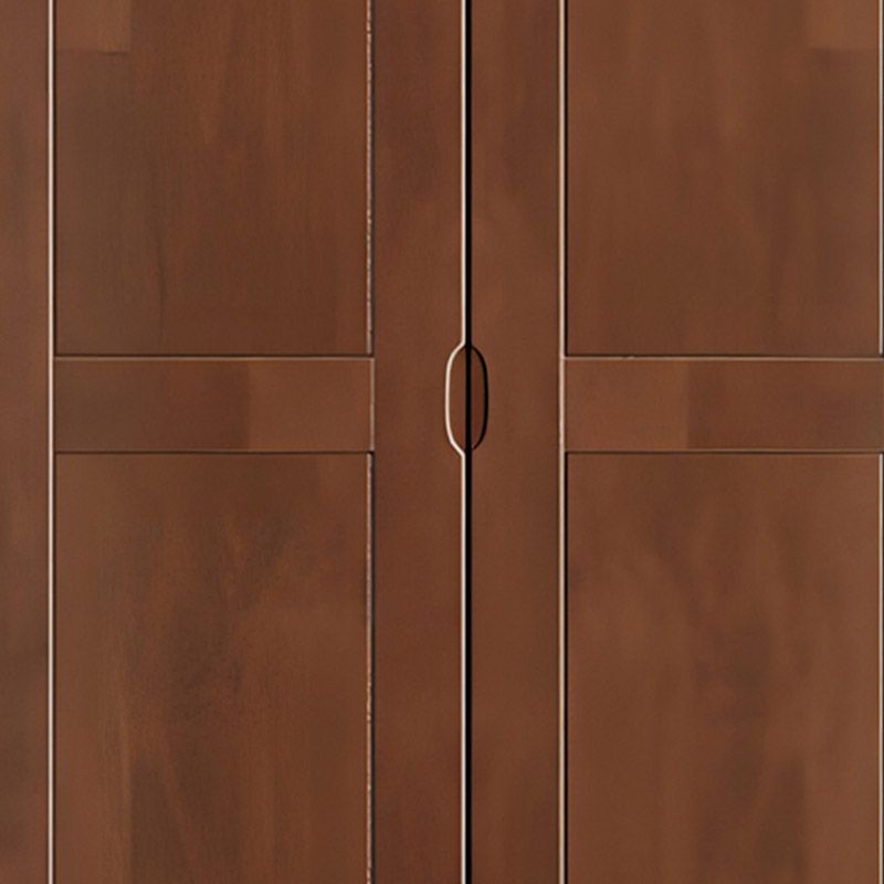Contemporary Style Wardrobe Armoire Solid Wood Wardrobe Closet with Doors and Drawers