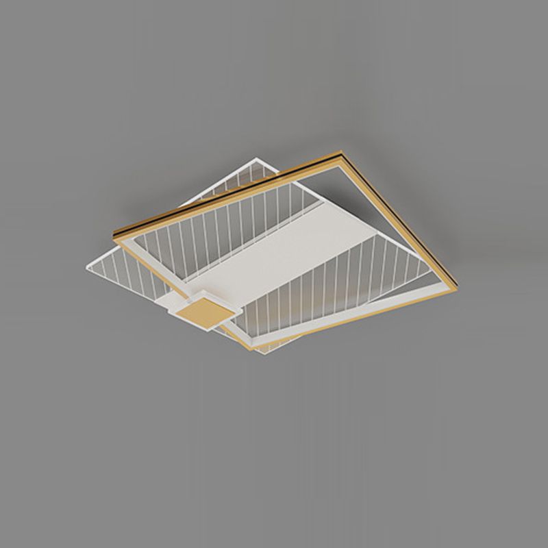 Geometrical Flush Mount Ceiling Lamp Metal Modern LED Ceiling Light Fixture for Bedroom