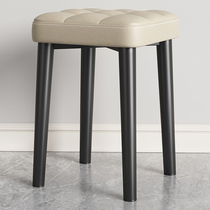 Water Resistant Ottoman Square Metal Frame Fabric Tufted Standard