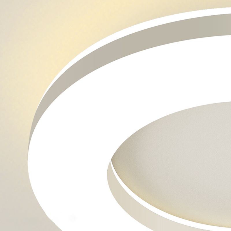 Acrylic Circular LED Flush Mount in Modern Simplicity Lacquered Iron Ceiling Light for Bedroom