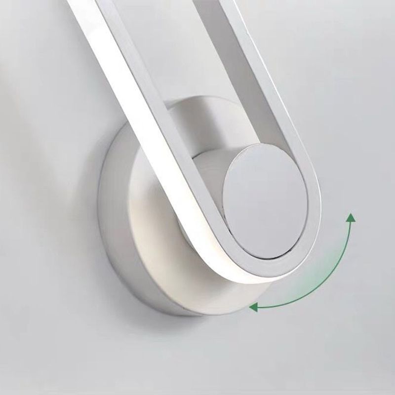 11.8" Height Modern Simplicity LED Wall Lamp 330° Rotatable Line Light for Bedroom