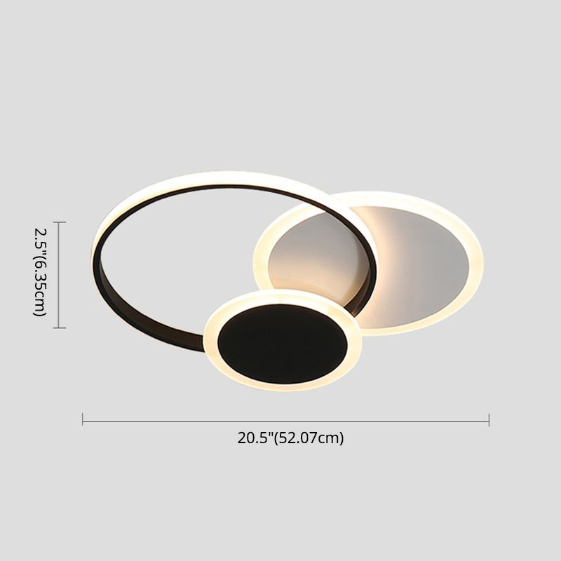 Cirkel inbouwverlichting Acryl Moderne eenvoud Inbouwplafondverlichtingsarmaturen voor slaapkamer